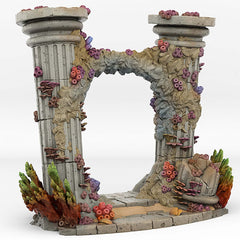 Tabletop Miniatur Figur "Underwater Temple Portal" für 28mm Maßstab, unbemaltes Tor mit Farb-Effekt für Terrain, DnD, Grimdark - Role Playing Miniatures