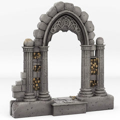 Tabletop Miniatur Figur "Catacomb Portal" mit und ohne Farb-Effekt für 28mm Maßstab, unbemaltes Tor, DnD, Diorama, Grimdark - Role Playing Miniatures