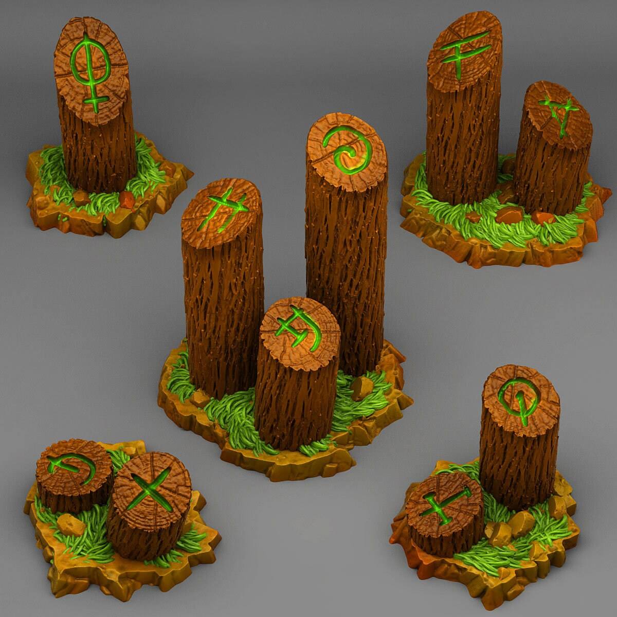 Tabletop Miniatur Figur "Mystical Tree Trunk" für 28mm Maßstab, im Set oder einzeln erhältlich, unbemalter Baum für Terrain, Diorama, DnD - Role Playing Miniatures