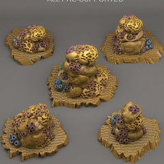 Tabletop Miniatur Figur "Underwater Sponge Rocks" für 28mm Maßstab, im Set oder einzeln erhältlich, unbemalte Korallen für Terrain, DnD - Role Playing Miniatures