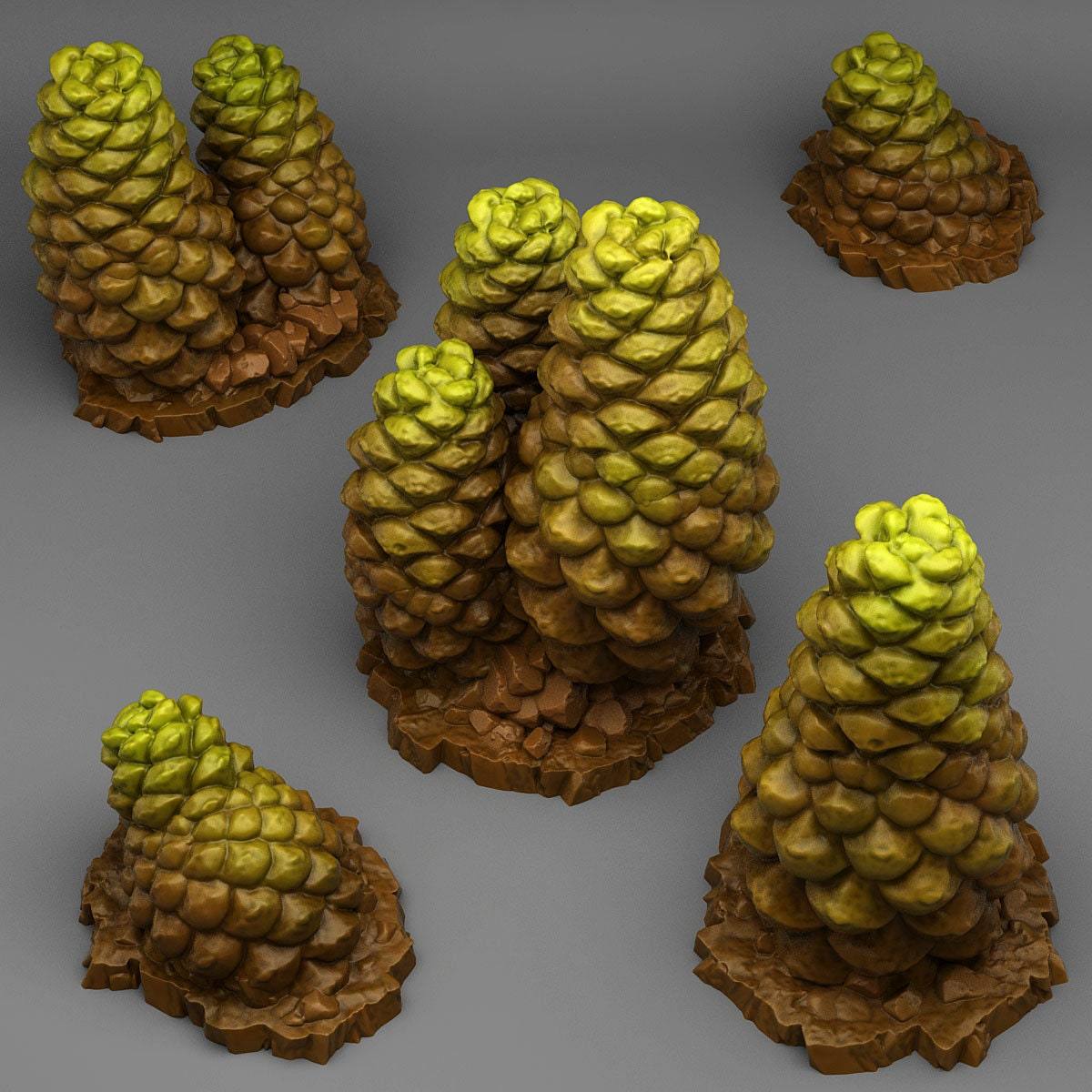 Tabletop Miniatur Figur "Pinecones Aberation" für 28mm Maßstab, im Set oder einzeln erhältlich, unbemalte Bäume für Terrain und Diorama, DnD - Role Playing Miniatures