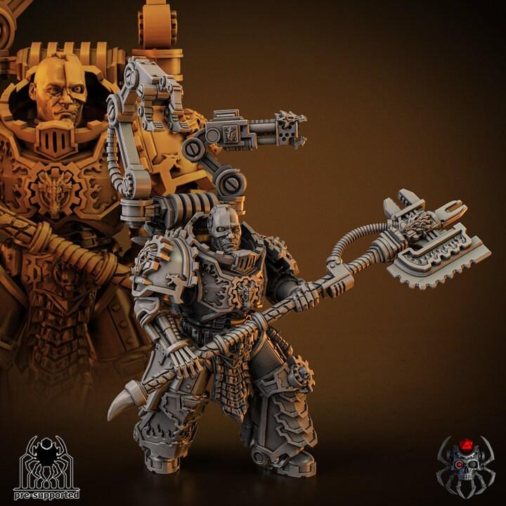 Flame Lizards Forge Master (1 Mini + Bits, 24 Teile), Bausatz, 34mm Primaris scale, Tabletop, Miniatur, Wargaming, Warhammer, Grimdark, RPG - Role Playing Miniatures