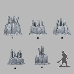 Tabletop Miniatur Figur "Poisonous Enchanted Bamboo" für 28mm Maßstab, im Set oder einzeln erhältlich, unbemalter Baum für Terrain and DnD - Role Playing Miniatures