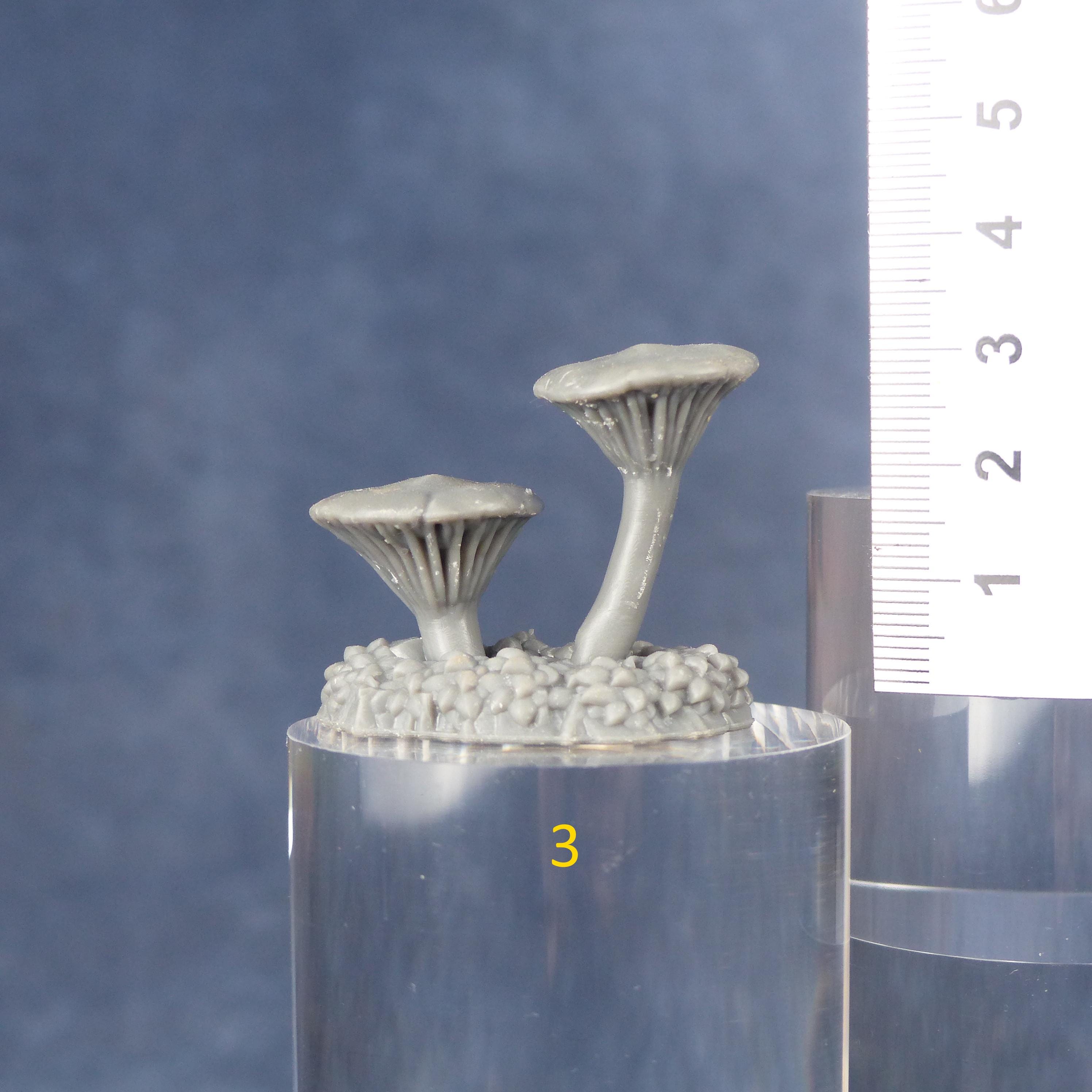 Tabletop Miniatur Figur "Toxic Mushrooms" für 28mm Maßstab, im Set oder einzeln erhältlich, unbemalte Pilze für Terrain, Diorama und DnD - Role Playing Miniatures