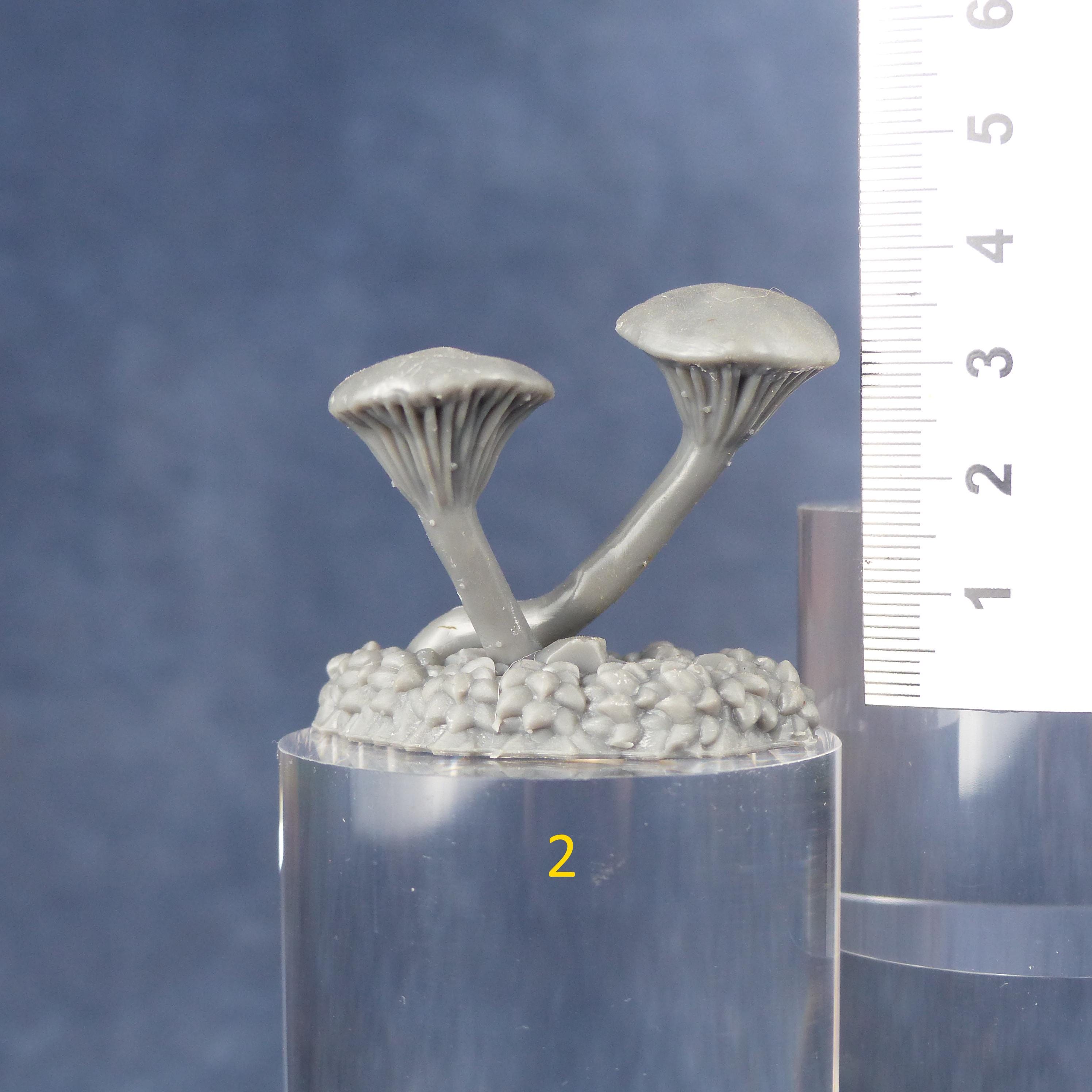 Tabletop Miniatur Figur "Toxic Mushrooms" für 28mm Maßstab, im Set oder einzeln erhältlich, unbemalte Pilze für Terrain, Diorama und DnD - Role Playing Miniatures