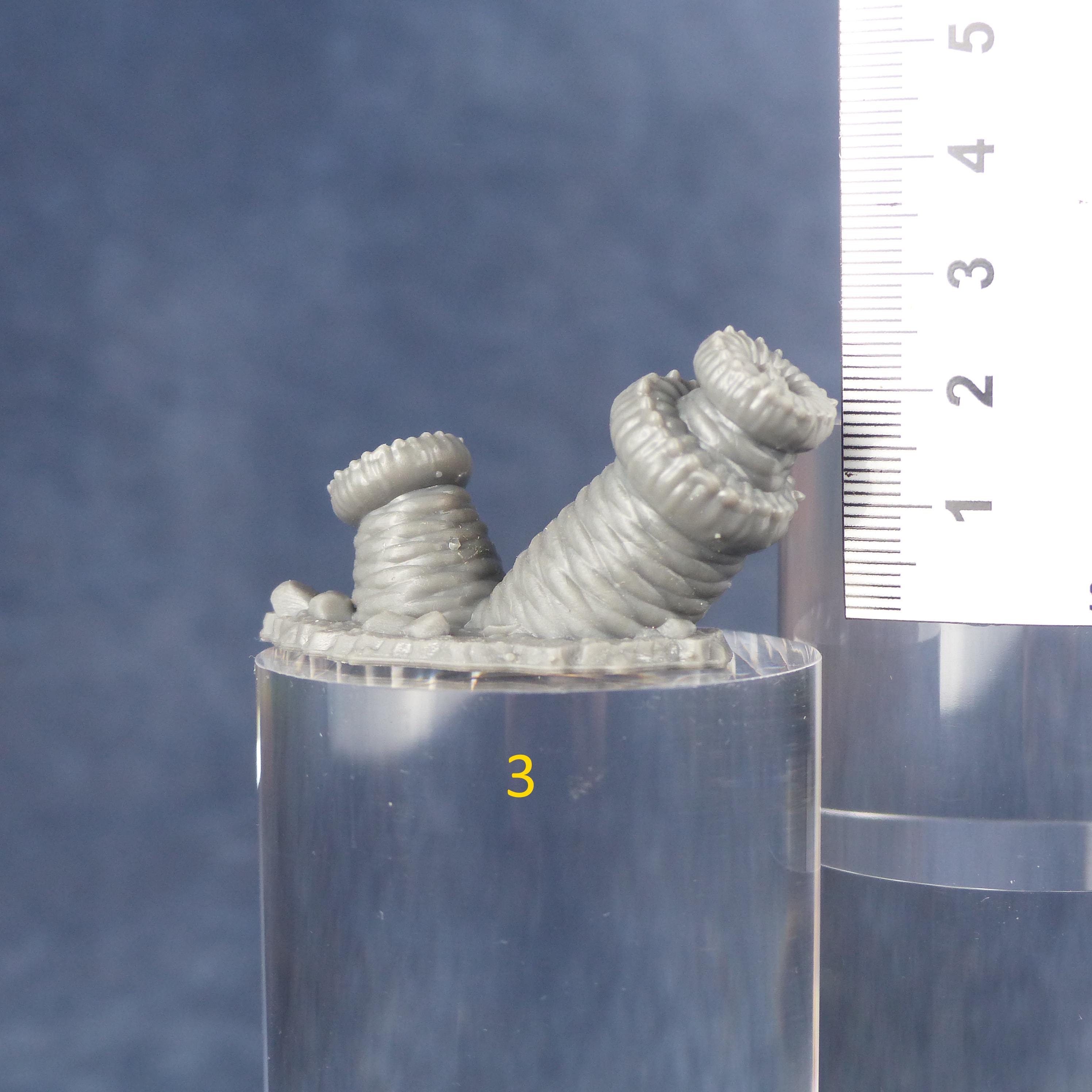 Tabletop Miniatur Figur "Monstrous Worm Plants" für 28mm Maßstab, im Set oder einzeln erhältlich, unbemalte Pflanzen für Terrain, DnD - Role Playing Miniatures