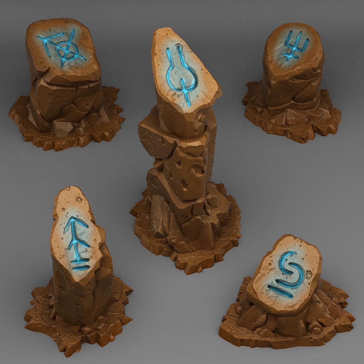 Tabletop Miniatur Figur "Sci-fi Cubic Stones" für 28mm Maßstab, im Set oder einzeln erhältlich, unbemalte Steine für Terrain und Diorama - Role Playing Miniatures