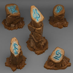 Tabletop Miniatur Figur "Sci-fi Cubic Stones" für 28mm Maßstab, im Set oder einzeln erhältlich, unbemalte Steine für Terrain und Diorama - Role Playing Miniatures