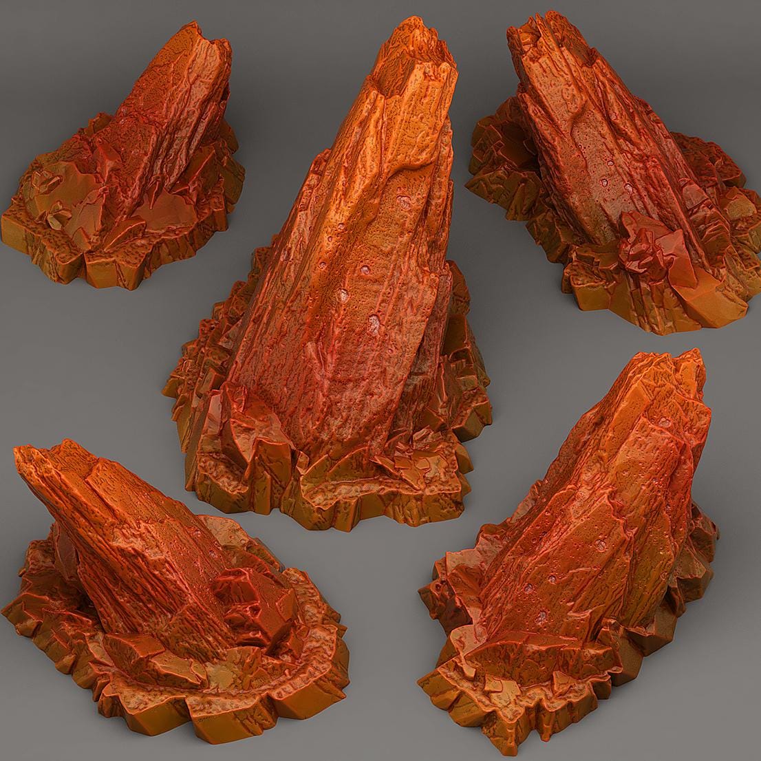 Tabletop Miniatur Figur "Martian Cliffs" für 28mm Maßstab, im Set oder einzeln erhältlich, unbemalte Steine für Terrain, Diorama und DnD - Role Playing Miniatures