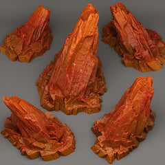 Tabletop Miniatur Figur "Martian Cliffs" für 28mm Maßstab, im Set oder einzeln erhältlich, unbemalte Steine für Terrain, Diorama und DnD - Role Playing Miniatures