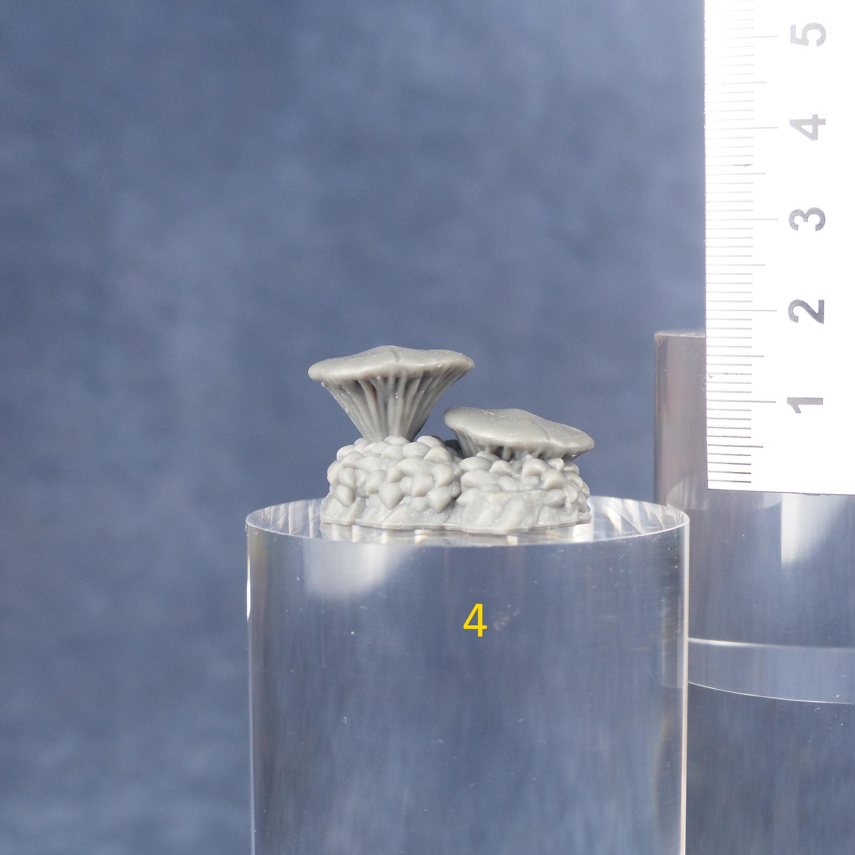 Tabletop Miniatur Figur "Toxic Mushrooms" für 28mm Maßstab, im Set oder einzeln erhältlich, unbemalte Pilze für Terrain, Diorama und DnD - Role Playing Miniatures