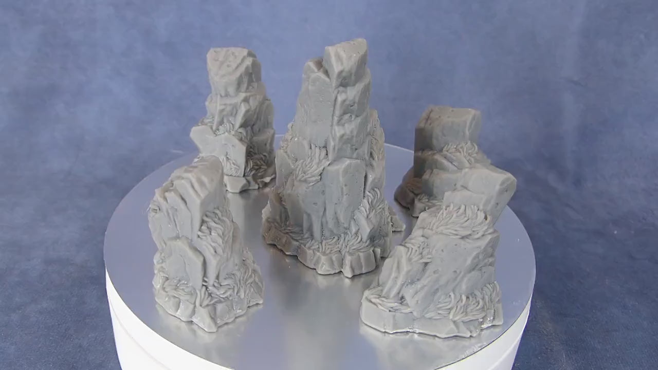 Red Giant Rocks | 28mm Scale | Teile-Set | unbemalt | Tabletop | Terrain | Dekoration | Steine | Ornamente | DnD