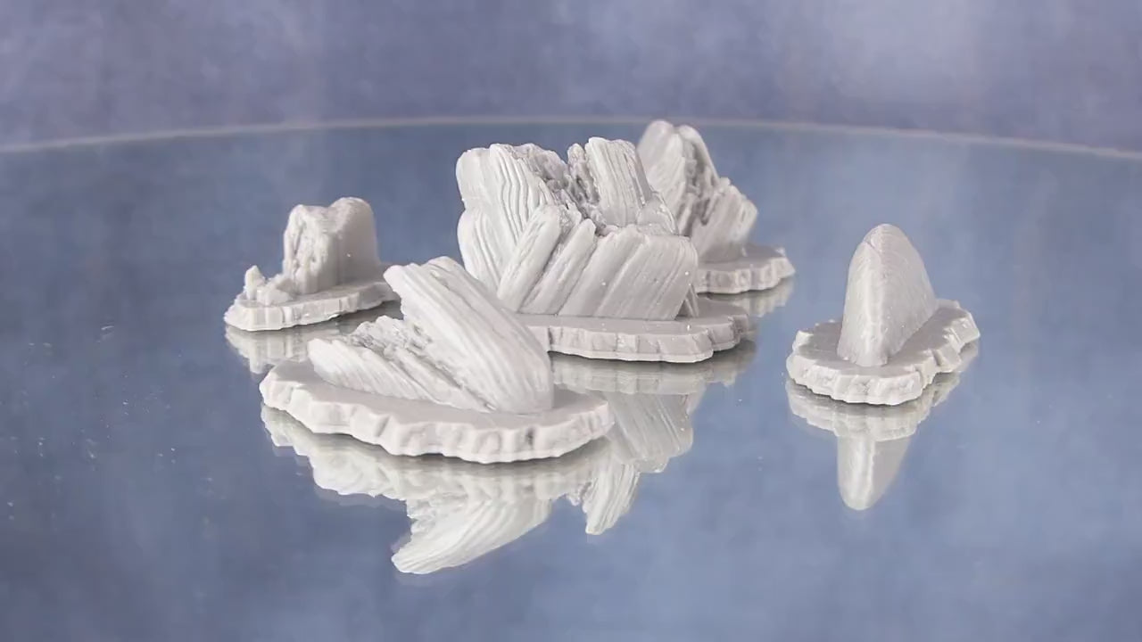 "Acid Melted Stones" für 28mm Maßstab, im Set oder einzeln erhältlich, unbemalte Steine für Terrain und Diorama