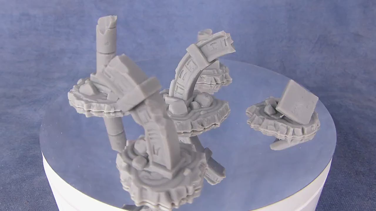 "Stargate Ruins" für 28mm Maßstab, im Set oder einzeln erhältlich, unbemalte Ruine für Terrain, DnD, Diorama