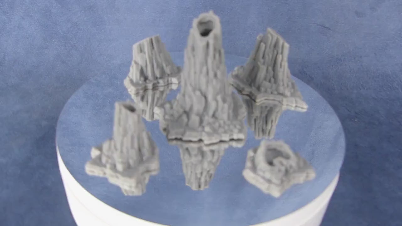 Ice Hole Cavern | 28mm Scale | Teile-Set | unbemalt | Tabletop | Terrain | Deko | Steine | Ornamente | DnD | Diorama | Vulkan