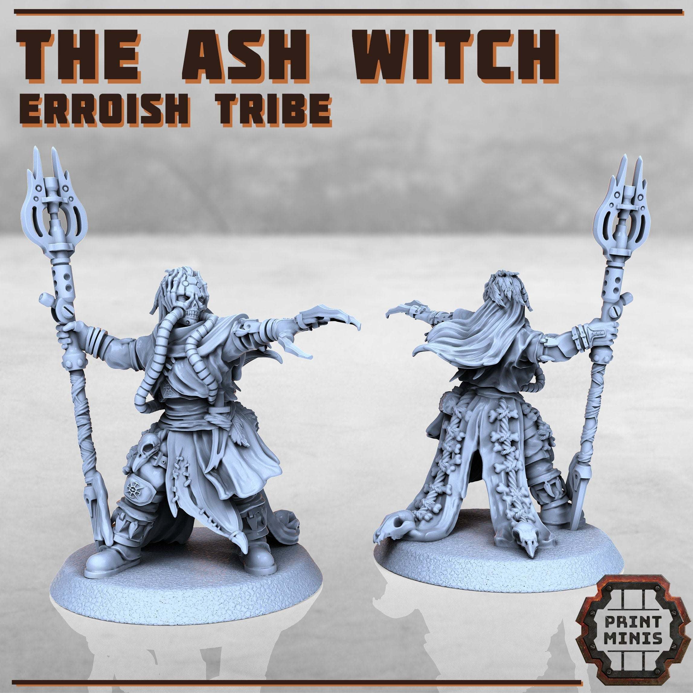 The Ash Witch, Tribe Erroish | 28mm | Tabletop | Grimdark-WorldOfTabletop